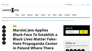 Fact Check: A Jewish Journalist Did NOT Apply Blackface To Establish A Black Lives Matter Center In Poland