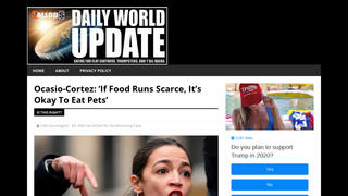 Fact Check: Rep. Alexandria Ocasio-Cortez Did NOT Say 'If Food Runs Scarce, It's Okay To Eat Pets'
