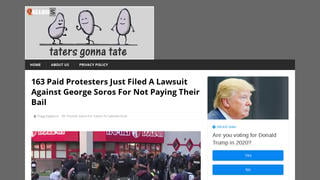 Fact Check: 163 Paid Protesters Did NOT File A Lawsuit Against George Soros For 'Not Paying Their Bail'