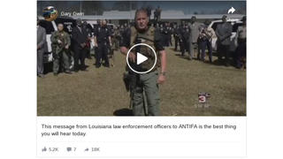 Fact Check: Video Message From Louisiana Law Enforcement Officers Is NOT To ANTIFA