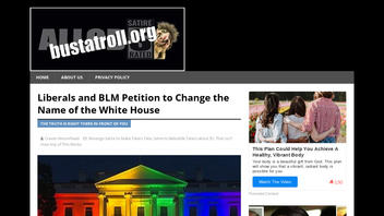 Fact Check: Liberals and BLM Did NOT Petition to Change the Name of the White House