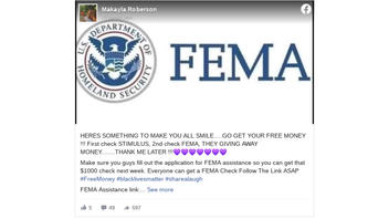 Fact Check: FEMA Is NOT Giving Away $1,000 Checks 