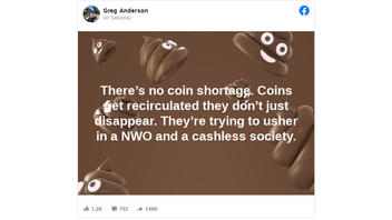 Fact Check: U.S. Coin Shortage NOT A Conspiracy To Create Cashless Society