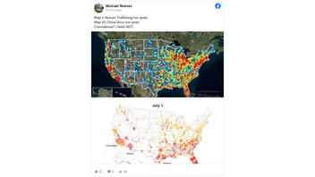 Fact Check: Maps Of 'Human Trafficking Hot Spots' And 'China Virus Hot Spots' Do Not Have A Connection