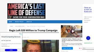 Fact Check: Regis Philbin Did Not Leave $20 Million to Trump Campaign