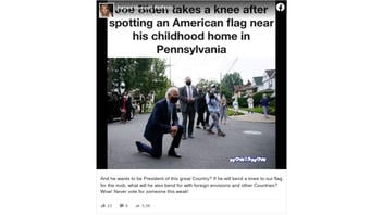 Fact Check: Biden Did NOT Kneel At An American Flag In His Hometown
