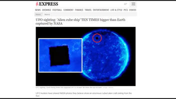 Fact Check: NASA Did NOT Capture 'Alien Cube Ship' On Photo Shared By UFO Hunter