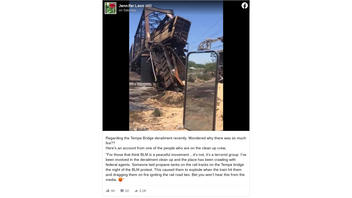 Fact Check: NO Proof That BLM Protesters -- Or Anyone -- Put Propane Tanks On Bridge Before Train Crash In Tempe, Arizona
