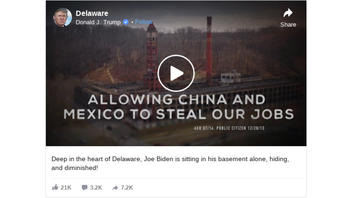Fact Check: Joe Biden Was NOT Alone, Nor Was He In His Delaware Basement In Image Altered For Trump Ad