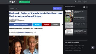 Fact Check: Kamala Harris Descended From A Slave Owner, But It's Not 'An Inconvenient Part Of Her History' Or A 'Deep, Dark Secret' That 'Could Come Back To Haunt Her'