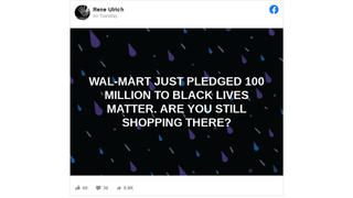 Fact Check: Walmart Did NOT Pledge $100 Million To Black Lives Matter