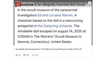 Fact Check: The Annabelle Doll Did NOT Escape From The Warren's Occult Museum