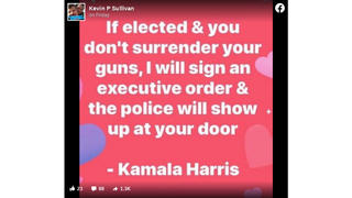 Fact Check: Kamala Harris Did NOT Say She Would Sign An Executive Order To Send Police To Take Your Guns