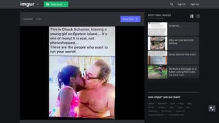 Fact Check: Chuck Schumer Or A Pedophile Was NOT Photographed Kissing A Child On Epstein's Island Or Somewhere Else