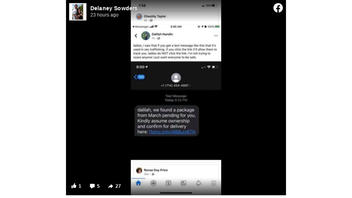 Fact Check: A Text Message Saying There's An Unclaimed Package Waiting Is NOT A Sex Trafficking Tool  -- But It Is A Scam