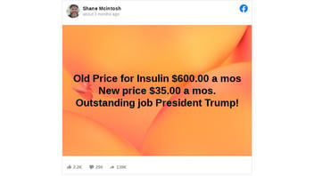 Fact Check: Insulin Prices Under Trump Have NOT Gone From $600 A Month To $35 A Month -- They Will In 2021 But Only For Seniors With Medicare Part D