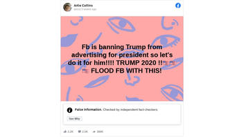 Fact Check: Facebook Did NOT Ban All Trump Advertising