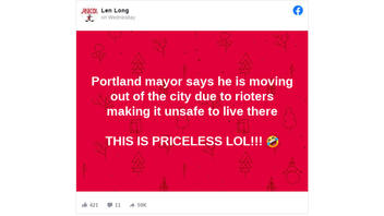 Fact Check: Portland Mayor Did NOT Say He Is Moving Out Of The City Due To Rioters