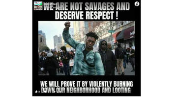 Fact Check: Photo Does NOT Show A 'Savage' Who Was 'Violently Burning Down' A Neighborhood Or 'Looting'