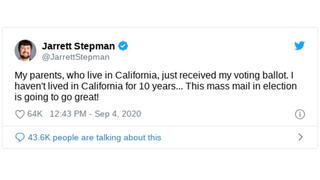 Fact Check: Jarrett Stepman Did NOT Receive A Ballot To A Home Where He Doesn't Live - He Received A Voter Information Packet