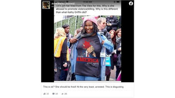 Fact Check: Photo Showing Whoopi Goldberg Wearing T-Shirt Showing Trump Shooting Himself Is NOT Real