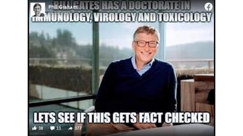 Fact Check: Bill Gates Does NOT Have A Doctorate In Immunology, Virology And Toxicology