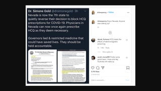 Fact Check: Nevada Did NOT 'Quietly Reverse' Its Decision To 'Block' Hydroxychloroquine Prescriptions For COVID-19