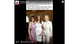Fact Check: Facebook Did NOT Delete A Photo Of Melania Trump With Her Sister And Mother 