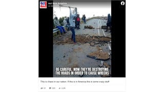Fact Check: Protesters Are NOT Destroying Roads To Cause Accidents In America -- The Photo Is From South Africa