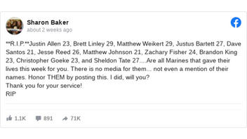 Fact Check: The Media Did NOT Fail To Report The Deaths of 11 Marines In Afghanistan This Week