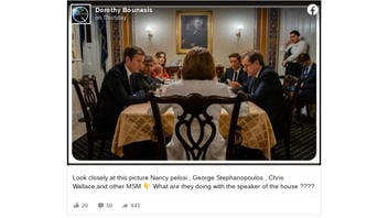Fact Check: Photo Of Nancy Pelosi, George Stephanopoulos, And Chris Wallace Is From February 2019