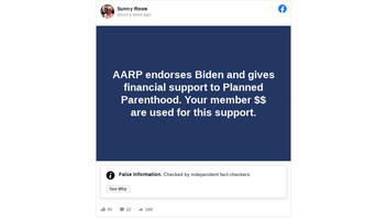 Fact Check: AARP Did NOT Endorse Biden Nor Give Financial Support To Planned Parenthood