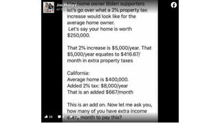 Fact Check: Biden Did NOT Propose A 2% Nationwide Property Tax