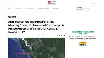 Fact Check: Tens-Of-Thousands Of Chinese Soldiers Are NOT Quietly Massing On The Canadian Border Readying For Invasion Of The United States