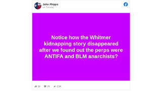 Fact Check: The Whitmer Kidnapping Story Did NOT Disappear After 'We Found Out The Perps Were ANTIFA And BLM Anarchists'