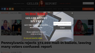 Fact Check: Pennsylvania Did NOT Reject 372,000 Mail-In Ballots -- They Were Ballot Applications
