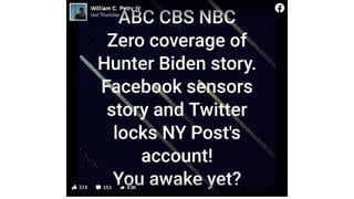 Fact Check: ABC, CBS, NBC Have NOT Given 'Zero Coverage' To Hunter Biden Story -- All Three Have Reported The Story