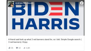 Fact Check: The Three Red Lines On Biden-Harris Campaign Logo Are NOT A Reference To Chinese Socialism