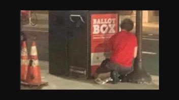 Fact Check: Trash Can Plastered With 'Ballot Box' Sign In Philadelphia Was NOT Intended To Get People To Toss Their Ballots In The Trash