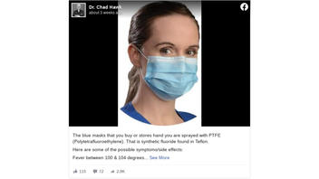 Fact Check: PTFE Sprayed On Blue Masks Does NOT Cause Symptoms Similar To COVID-19
