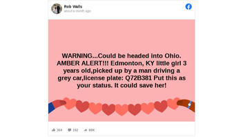 Fact Check: Amber Alert NOT Issued For License Plate Q72B381