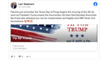 Fact Check: No Such Thing As The 'Texas Day Of Purge' Allowing 'DemSocialist Anarchist' To Be Chased Down And Legally Shot Under The Insurrection Act