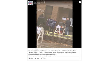 Fact Check: Trump Supporters Are NOT Blocking Access To Polling Stations In Clifton, New Jersey And Doing So Is NOT A 'Class A' Felony In The State