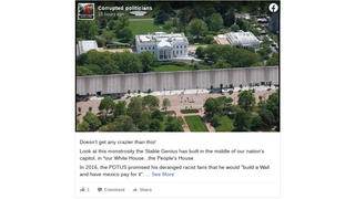 Fact Check: Photo Of Mammoth Wall In Front Of The White House Is NOT Real