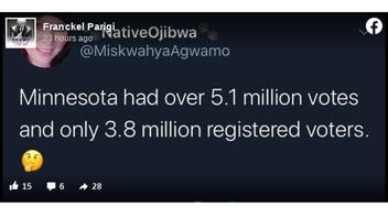 Fact Check: Minnesota Did NOT Have Over 5.1 Million Votes And Only 3.8 Million Registered Voters