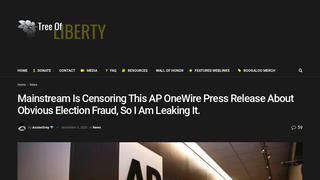 Fact Check: Mainstream Media Is NOT Censoring 'AP OneWire' Press Release About 'Obvious Election Fraud' -- This Is A Hoax