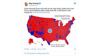Fact Check: This Graphic Is NOT A Map From The 2020 Election, It's From 2016 