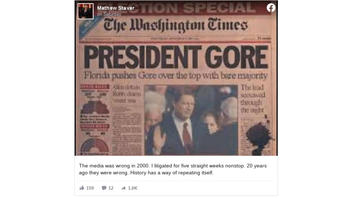 Fact Check: The Washington Times Did NOT Run A 'PRESIDENT GORE' Headline Following The 2000 Election