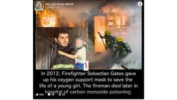 Fact Check: This Heroic Firefighter Is NOT 'Sebastian Gates' And He Did NOT Die After Saving This Child