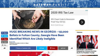 Fact Check: 132,000 'Likely Ineligible' Ballots Have NOT Been Identified in Fulton County, Georgia